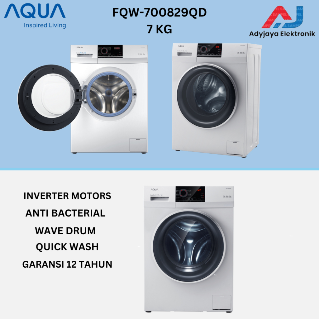 MESIN CUCI 1 TABUNG AQUA FQW-700829QD (7KG)