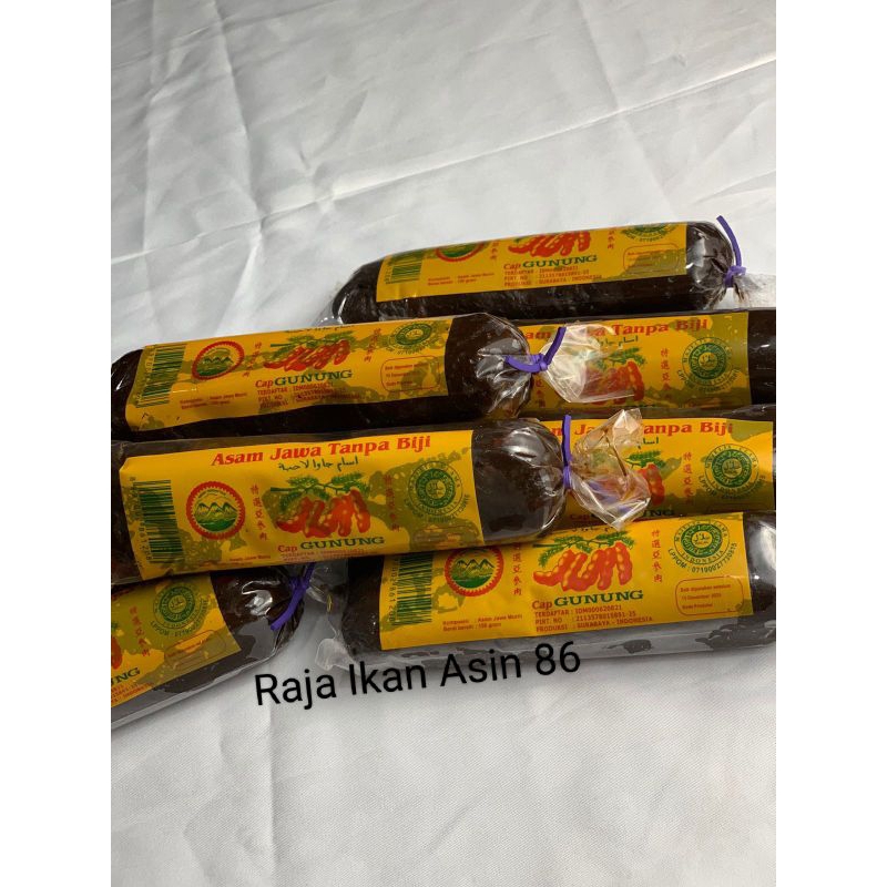 

JKL Asam Jawa Tanpa Biji Cap Gunung 1Dus isi 100Pcs x 150gr / PerDus Asem Madura
