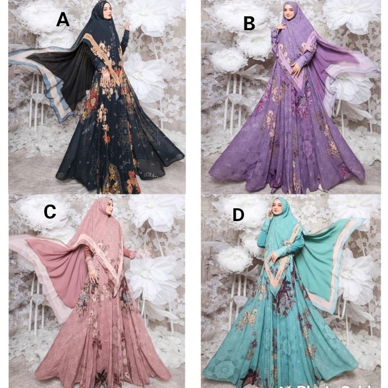 Syamila Series 2 By Humaira (ready)/Gamis Humaira terbaru/gamis  murah by Humaira terbaru/syar'i ter