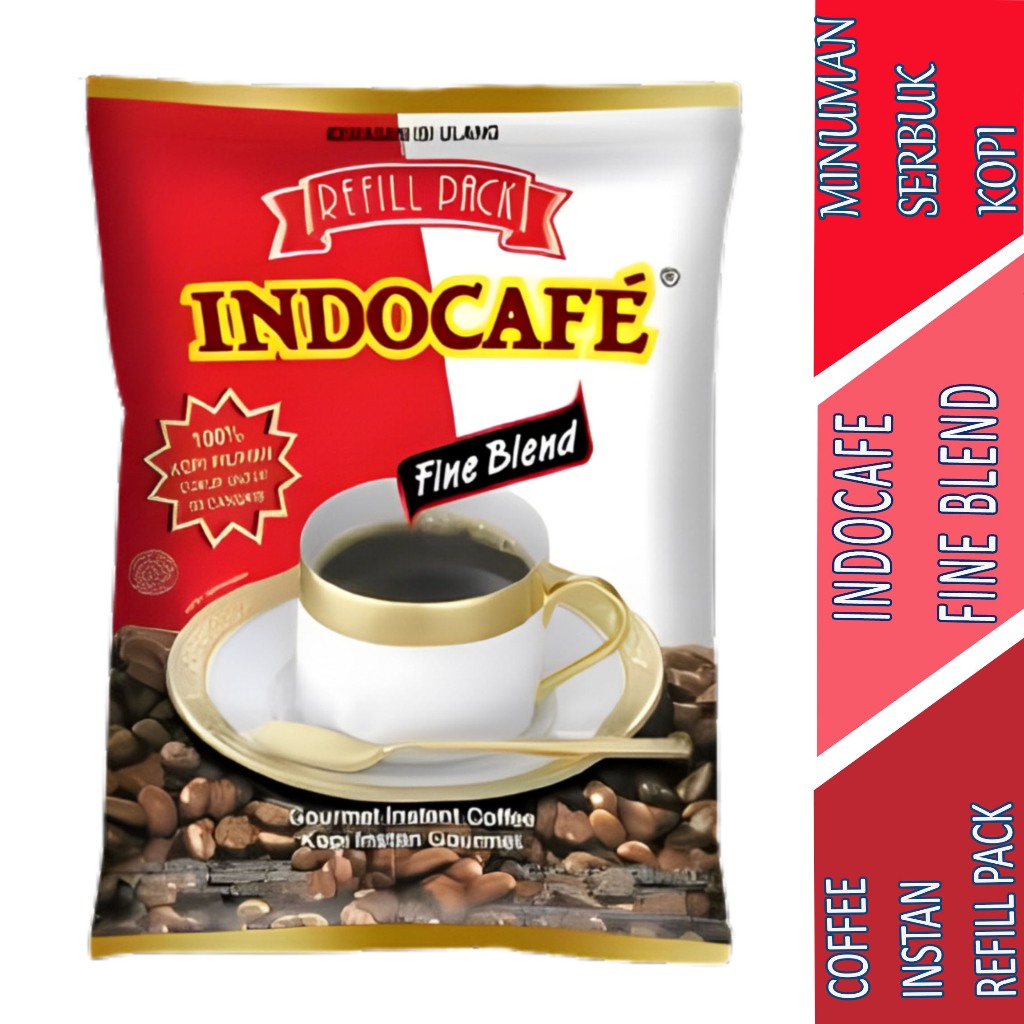 

Minuman Serbuk Kopi Instan - Indocafe - Coffee Fine Blend - 100gr