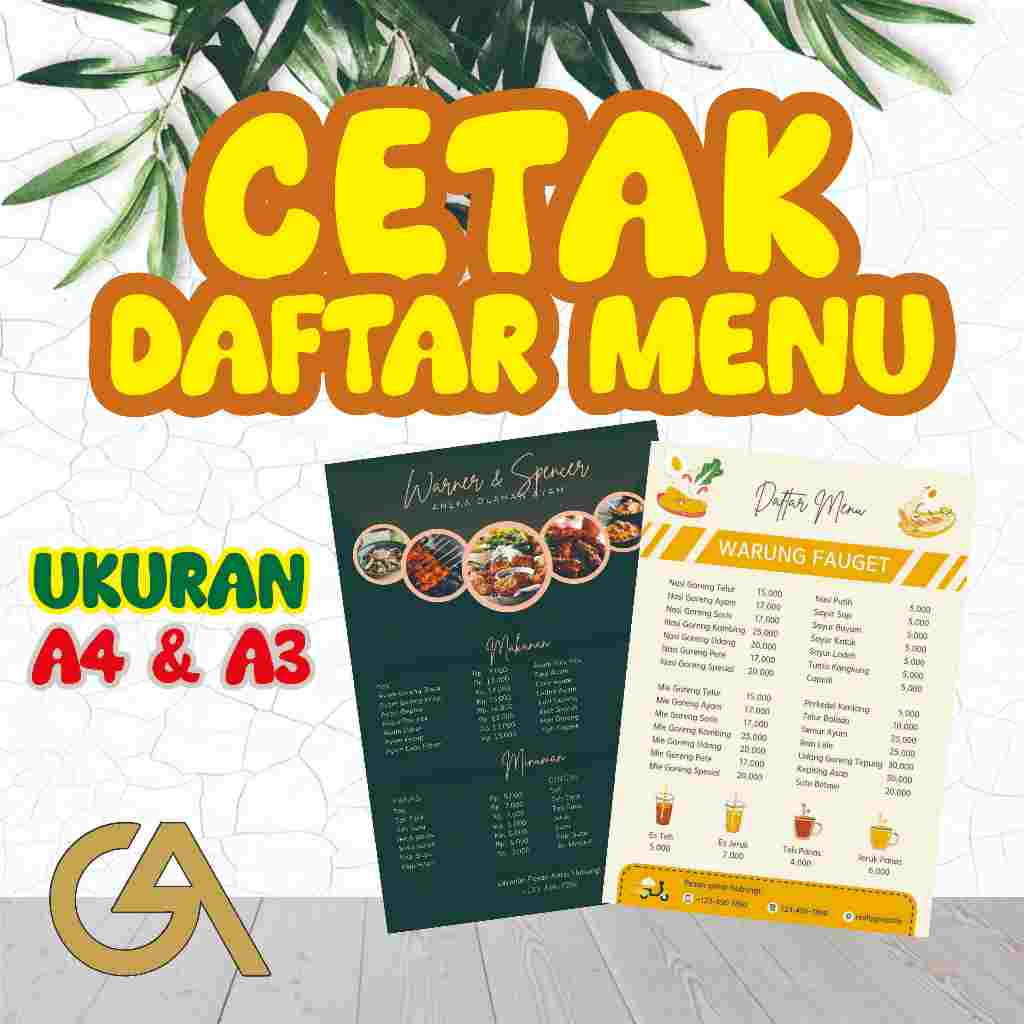 

CETAK DAFTAR MENU BAHAN GLOSSY UKURAN A3 A4