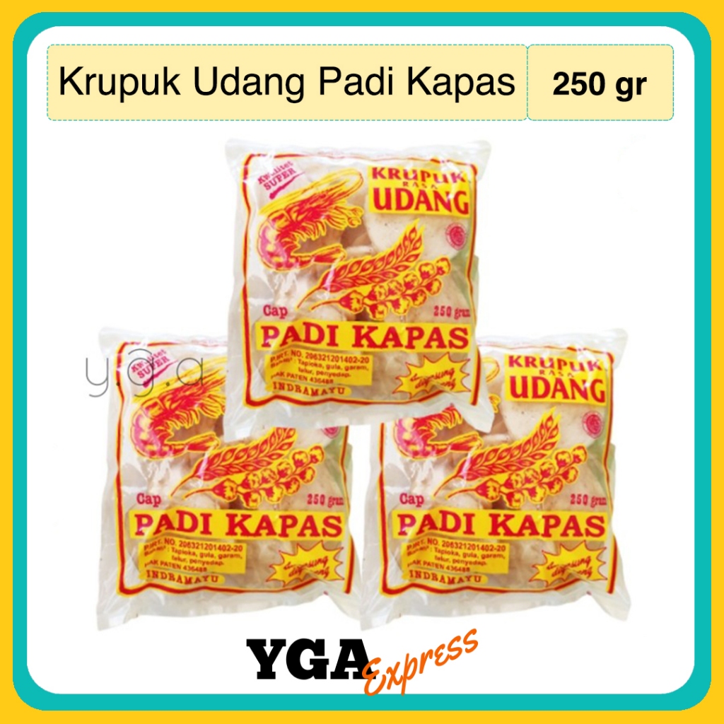 

Kerupuk Udang Padi Kapas 250gr Asli Indramayu