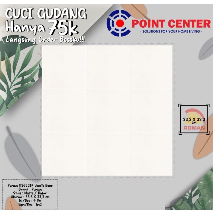 TERHEMAT ROMAN KERAMIK 33,3 X 33,3 G362217 VENETO BONE