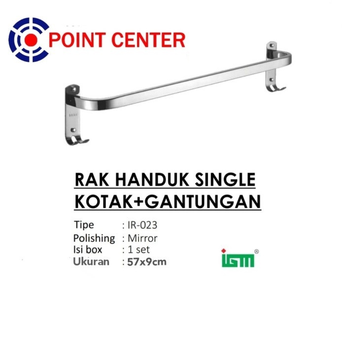 TERHEMAT IGM IR-023 RAK HANDUK SINGLE KOTAK GANTUNGAN