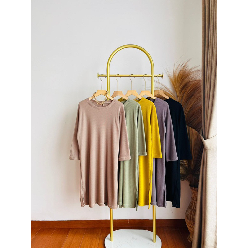 Tunik waffle knit kekinian