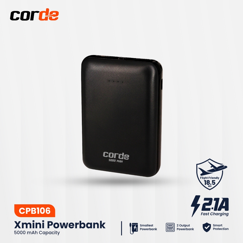 CORDE X Mini POWERBANK 5000mAh 2.1A Fast Charge