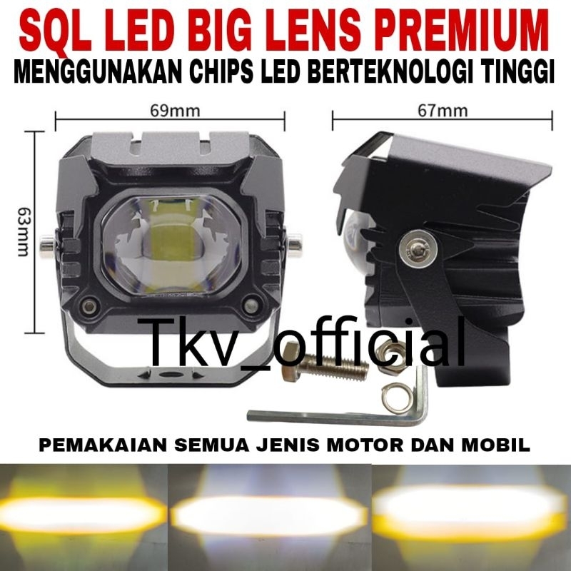 LAMPU SOROT LED LASER PREMIUM SUPER TERANG SQL BIG LENS / LAMPU SOROT LED SQL BIG LENS /LAMPU SOROT 