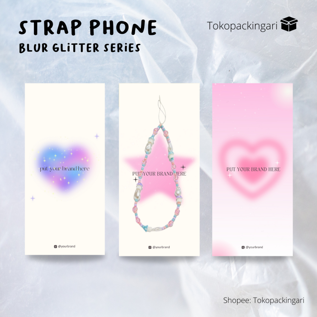 

Alas Packing | Strap Phone Blur Glitter Series | Paper Aksesoris | FREE PLASTIK | Kertas Dudukan | Cute Paper | Alas Packaging