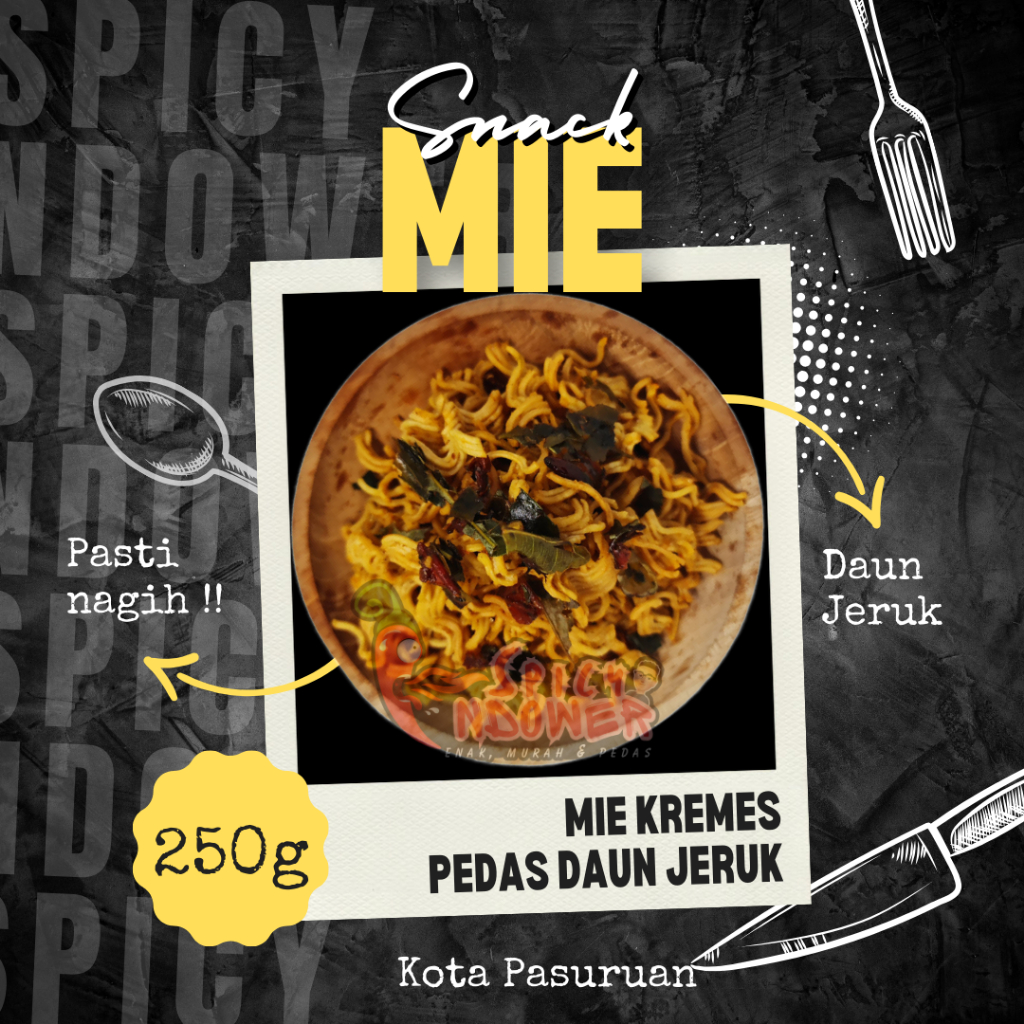 

250G MIE KREMES VIRAL | MIE KREMES PEDES DAUN JERUK