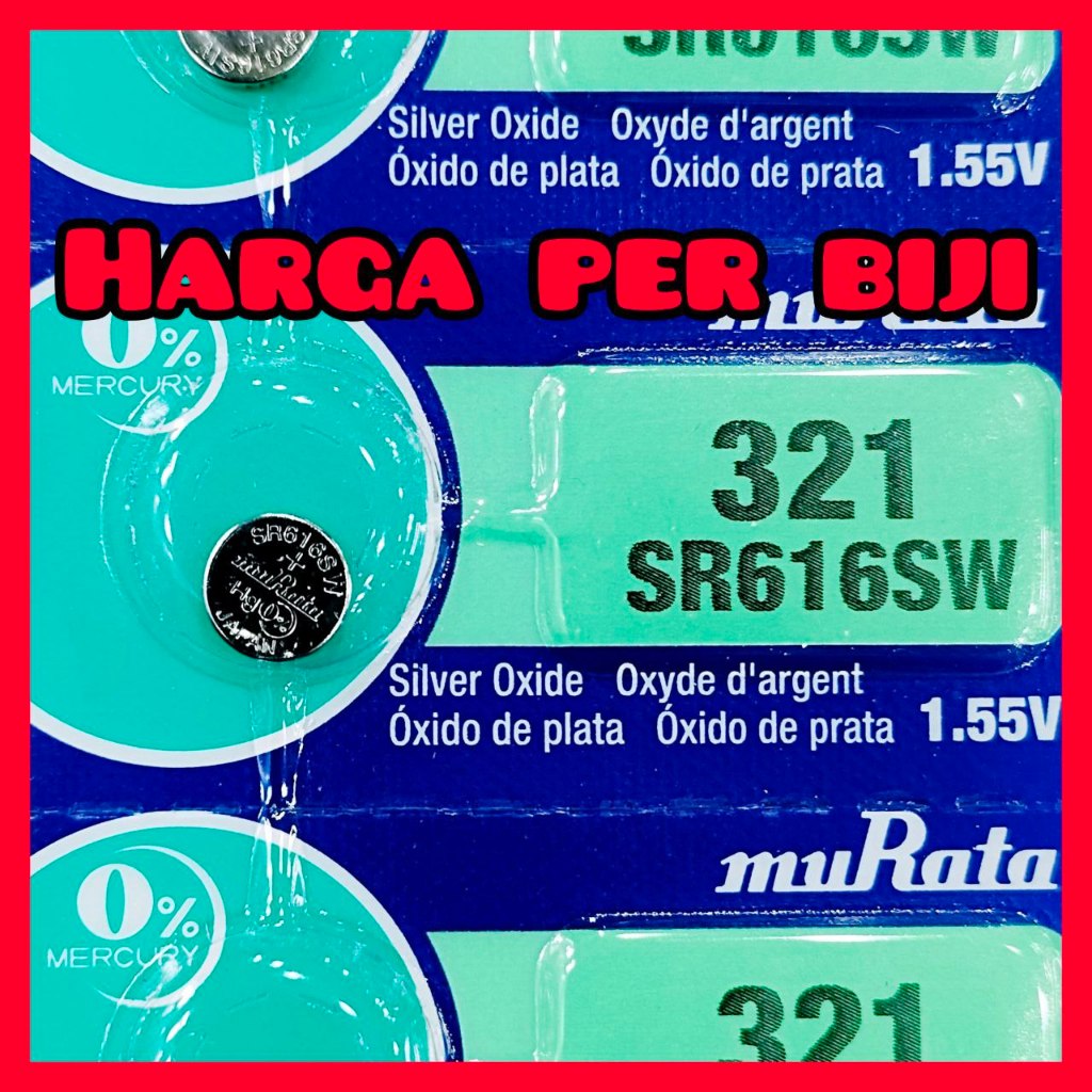 baterai jam murata sony sr616sw 616 321 bateray original jam tangan camera timbangan termometer oxsi