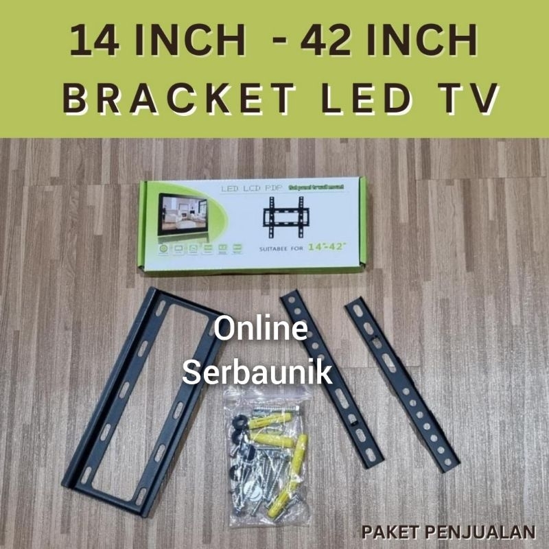 Bracket tv 14 Inci-42 Inci/Gantungan Tv Ukuran 14-42 Inchi - Hitam