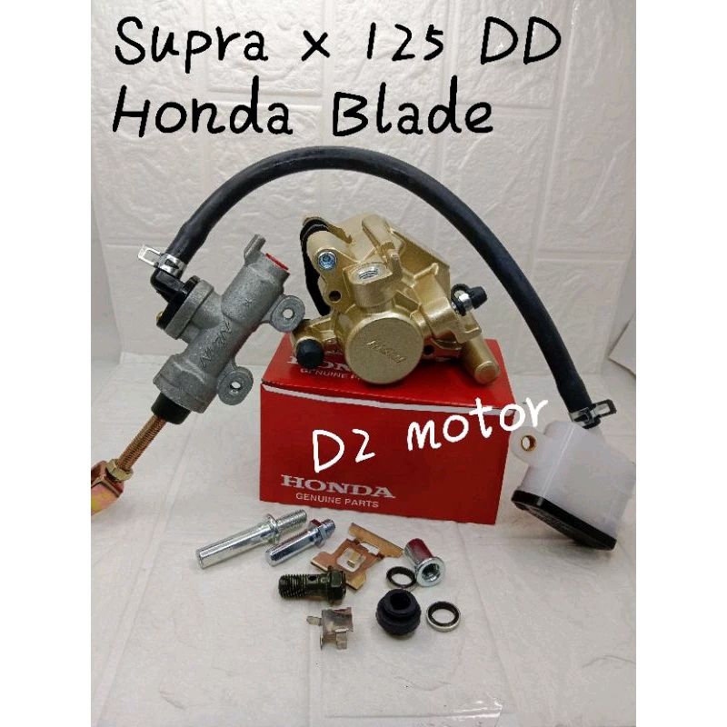 KALIPER PALA BABI CAKRAM BELAKANG PLUS TONJOKAN MASTER REM BELAKANG SUPRA X 125 DD, BLADE DD NISSIN 