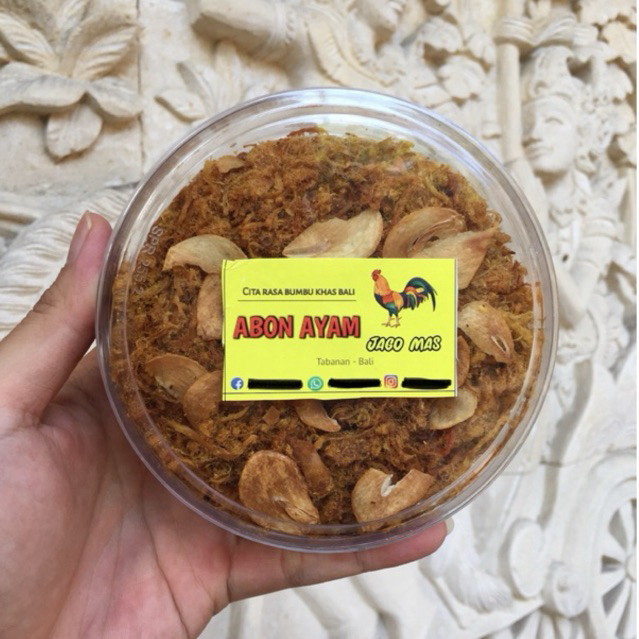 

ABON AYAM JAGO MAS Cita Rasa Bumbu Khas Bali dan Oleh-oleh Khas Bali Kualitas Terbaik Enak Sedap Gurih