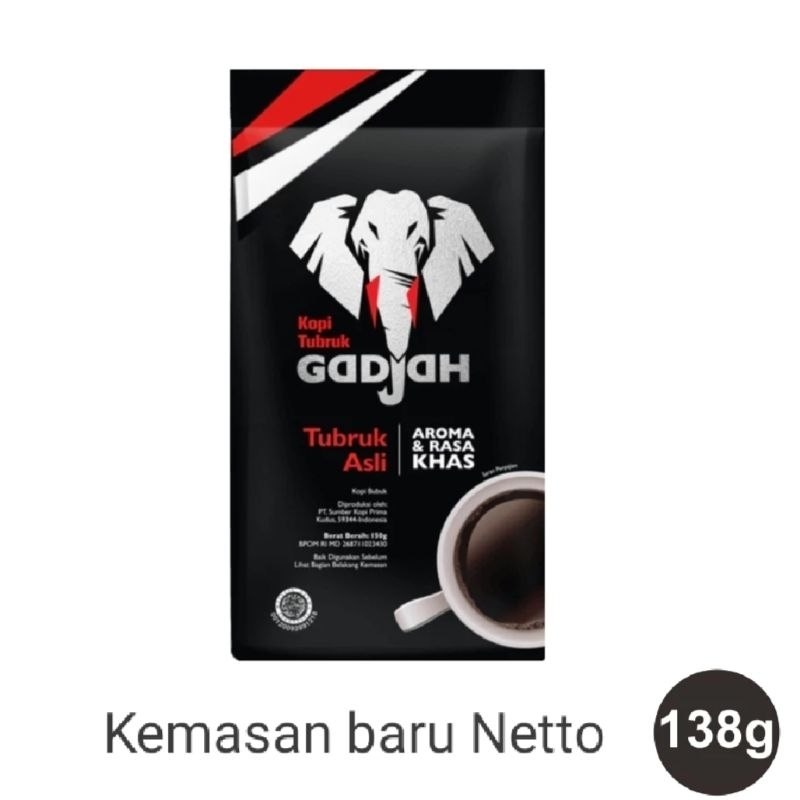 

Kopi GADJAH Tubruk Asli 138gram 1Pcs