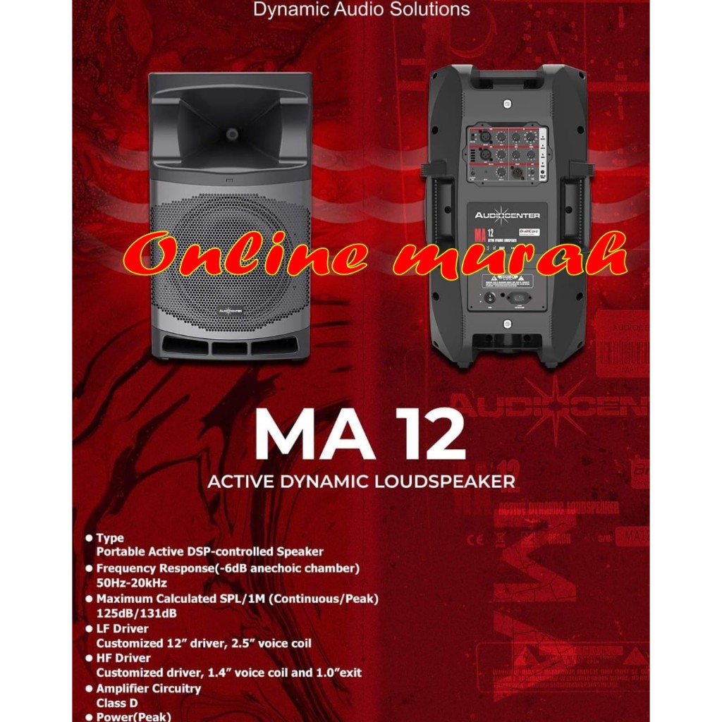 speaker aktif Audiocenter MA12 Full Range DSP-Controlled Bluetooth