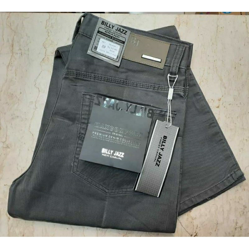 Celana Pria Full Standar Bahan Katun Canvas // Celana Panjang Billy Jazz