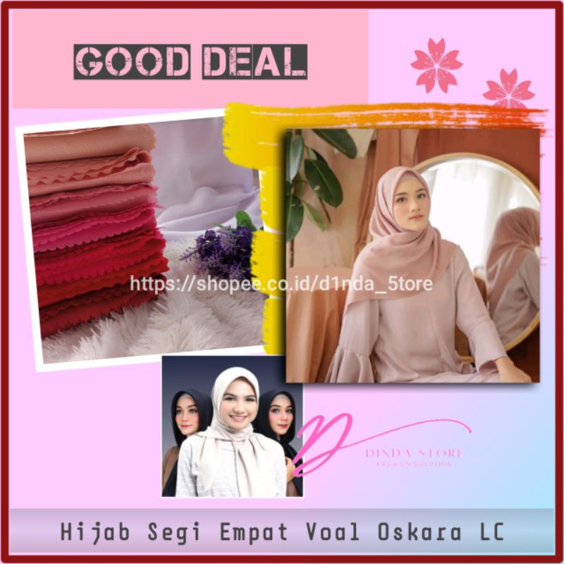 Hijab Segi Empat Oskara Voal Kerudung Polos Jilbab Azara Fashion Muslim Wanita Banjarmasin Warna Sof