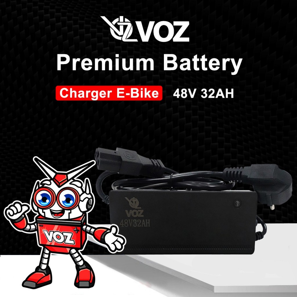 VOZ Charger Aki Sepeda Listrik 48V 32AH charger aki e-bike 48v 32ah/Baterai Charger Sepeda Listrik 4