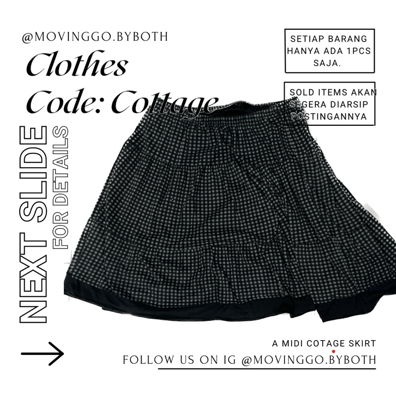 A Midi Cottage thrift skirt