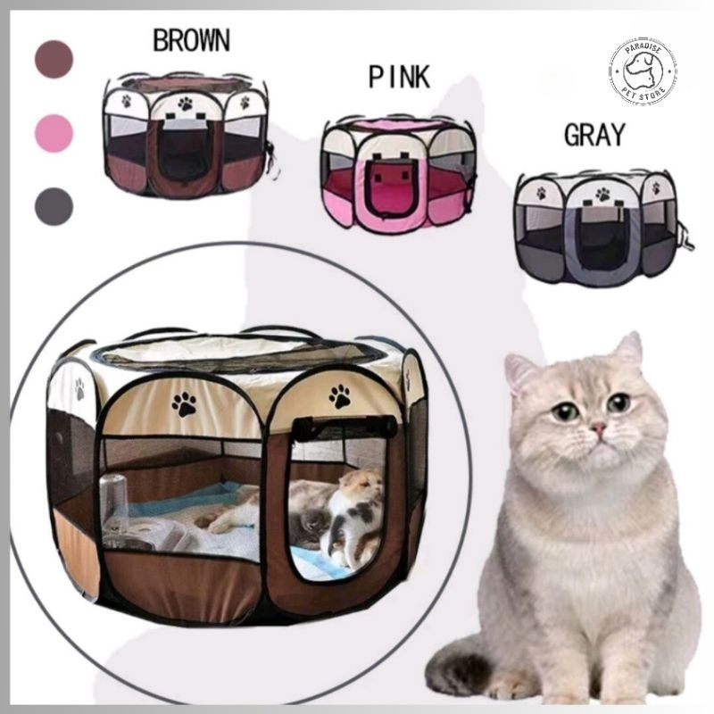 Tenda Lipat Kucing Portable Tenda Kucing Anjing Pagar Kucing Anjing Kandang Portable Kucing Anjing