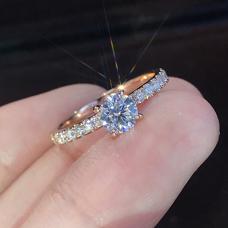 COD⚡Cincin Titanium Anti Karat Emas Perak 925 Berlian Perhiasan Fashion Rasa superior Rasa superior Elegan Untuk Wanita -TGY