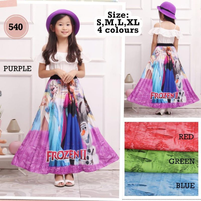 Rok Plisket Karakter Rok Anak Full Print 5-10 Tahun