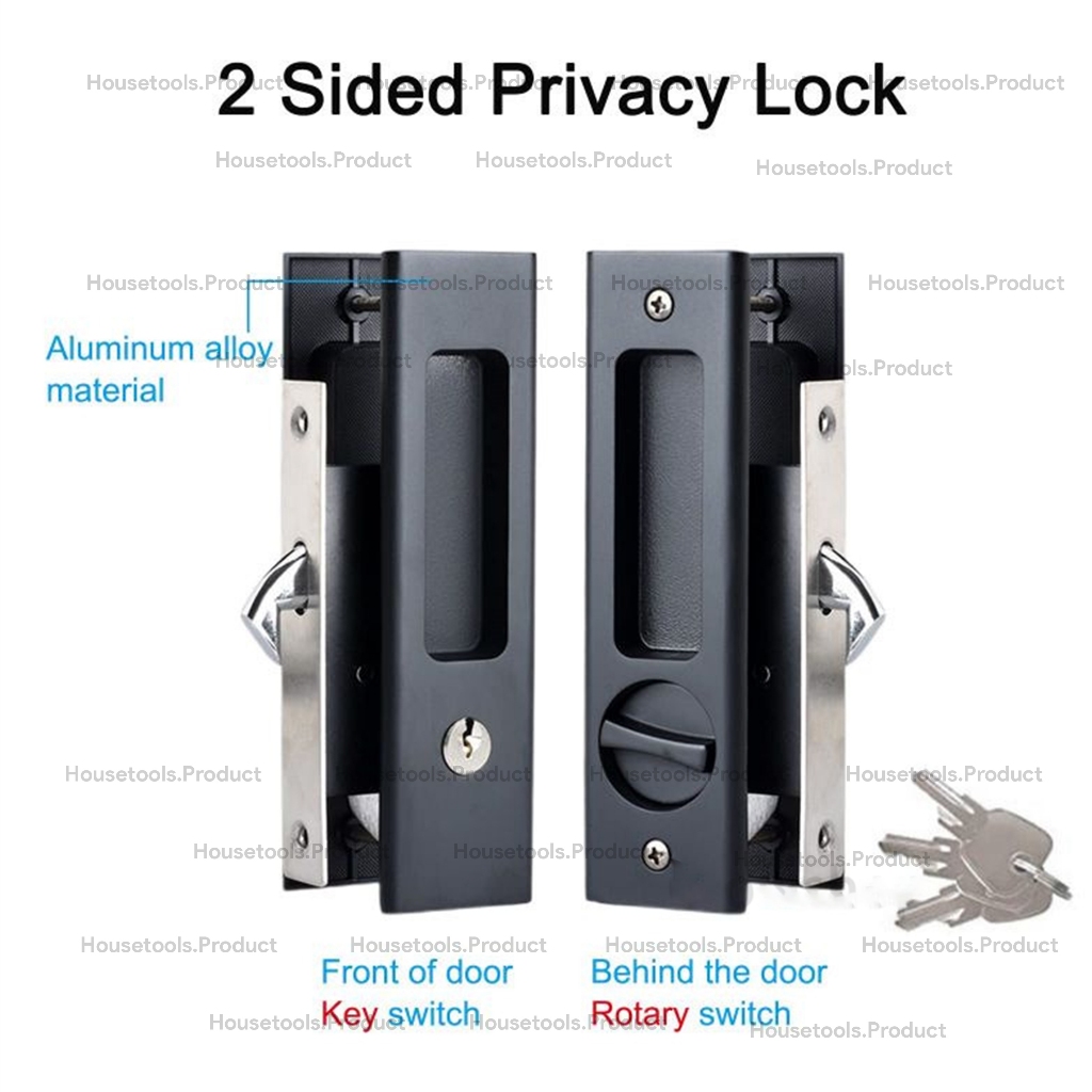 Handle Pintu Sliding Kunci Pintu Sliding Geser Set Invisible Sliding Door Lock Latch Handle Set