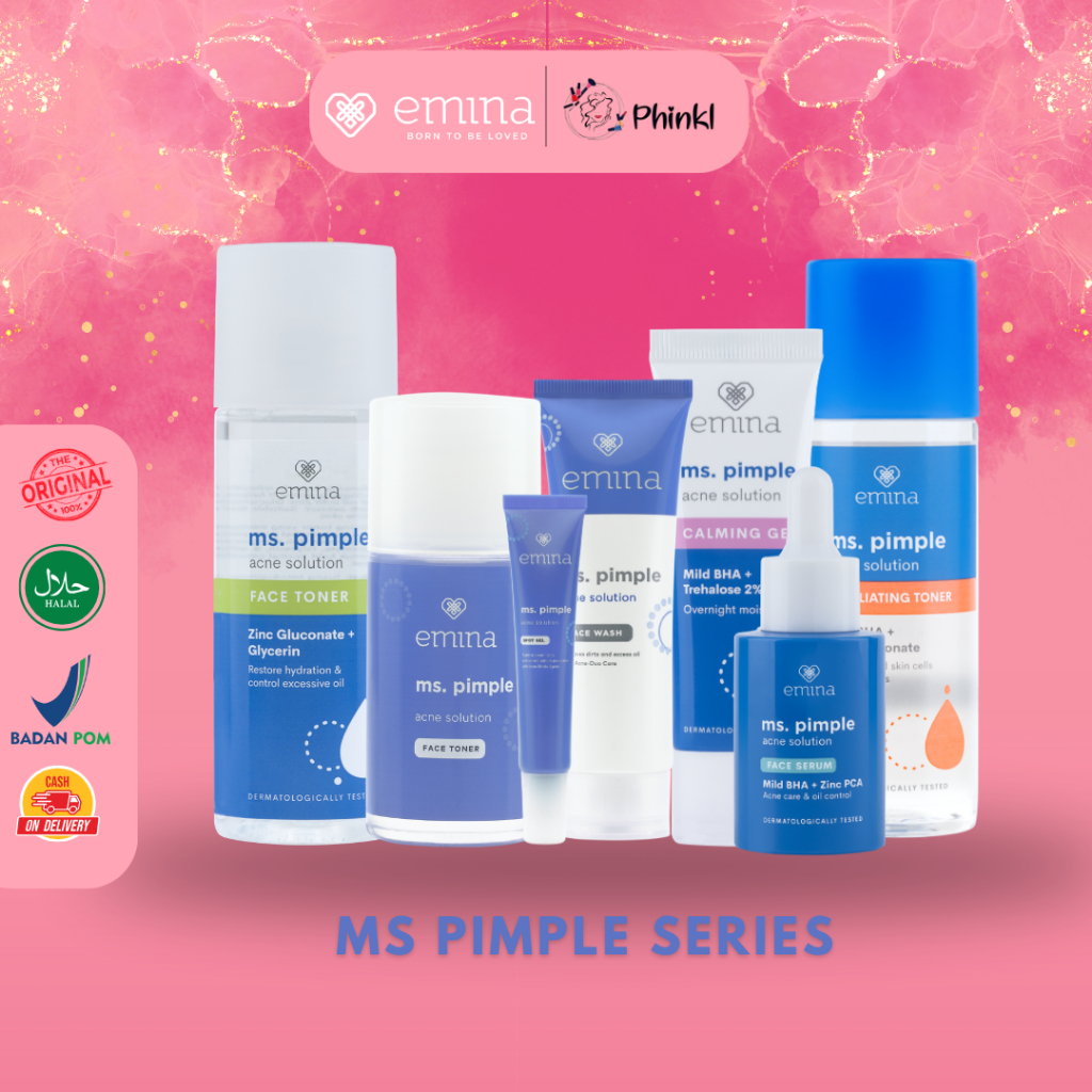 `ღ´ PHINKL `ღ´ 4in1)  ╰☆☆ 𝔢мιℕά ☆☆╮ paket emina pimple series anti jerawat bruntusan gradakan memper