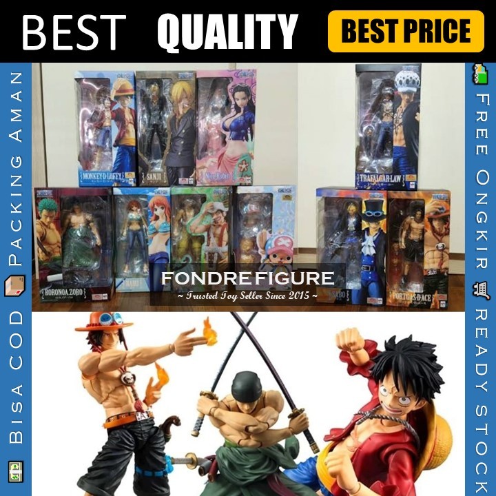 VAH ACE ZORO LUFFY ONE PIECE NAMI ROBIN SANJI CHOPPER USOPP FRANKY BROOK BOA MAINAN ACTION FIGURE KW