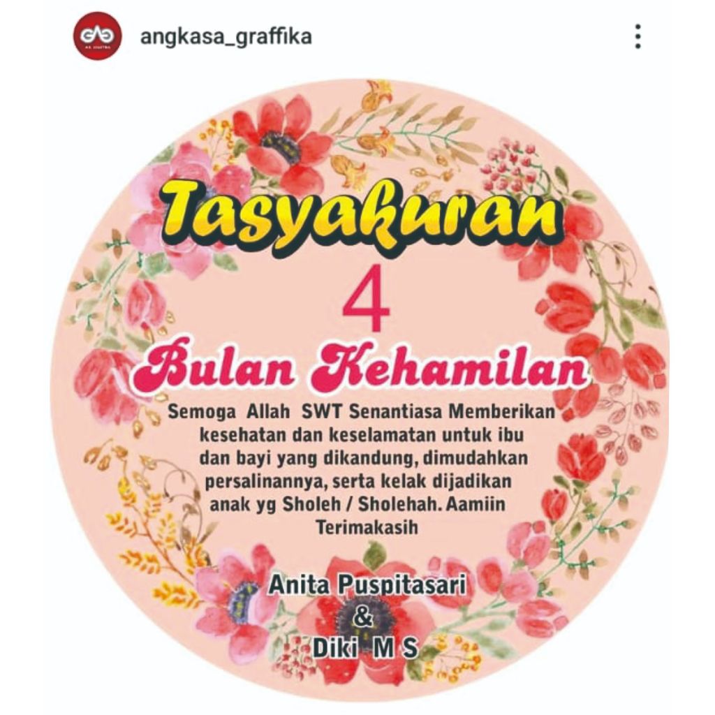 

Stiker Tasyakuran Kehamilan 4 Bulanan / 7 Bulanan / Tasyakur 4 Bulanan / Tasyakur 7 Bulanan