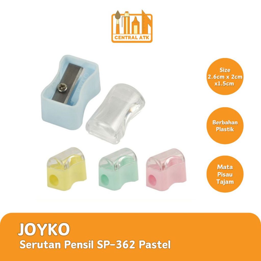 

SHARPENER / RAUTAN / SERUTAN JOYKO SP-362 PASTEL (3 PCS)