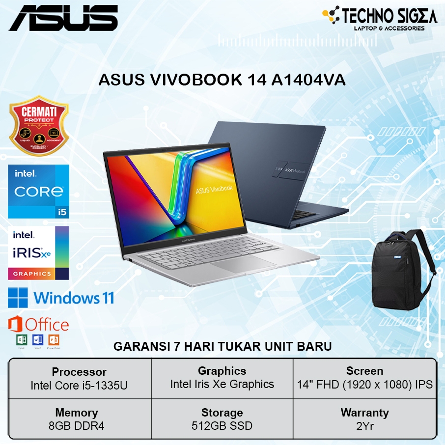 ASUS Vivobook 14 A1404VA i5 1335 8GB 512GB 14.0 FHD