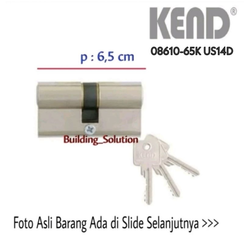 Kunci Pintu Double Cylinder Original KEND 08610-10 US14 - Silinder Kunci  Kend original 08610-65K US