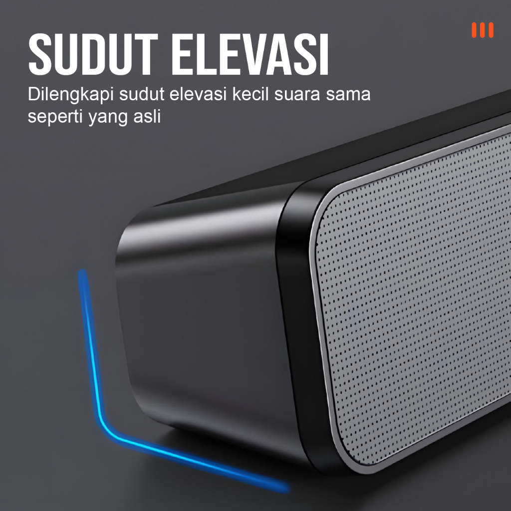 KISONLI - Speaker Laptop / Komputer / PC / CPU Design Long Strip LED - i560-3