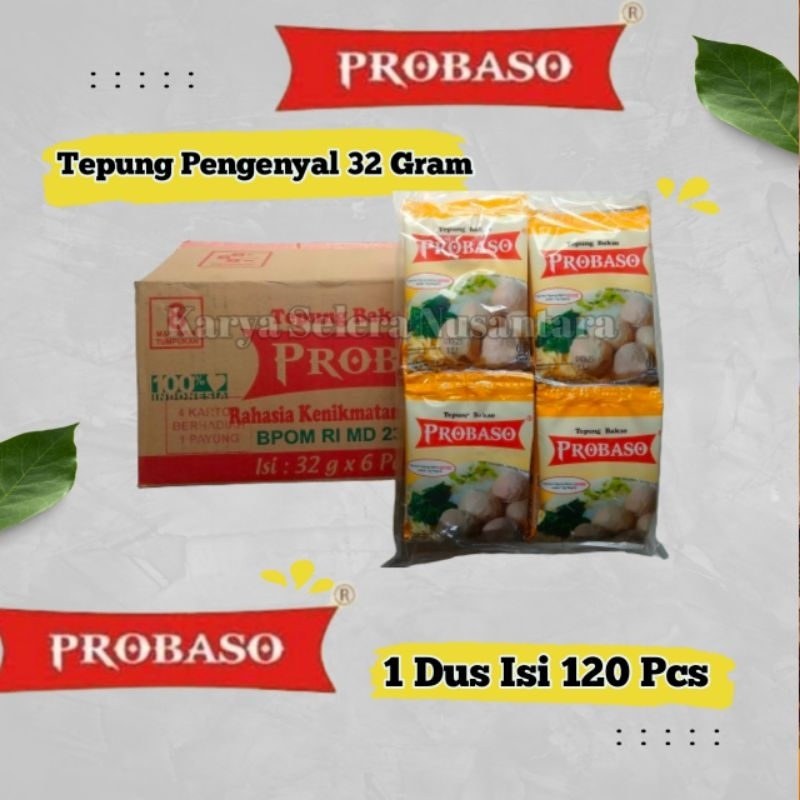

Probaso Tepung Pengenyal Bakso 32 Gram 1 Dus