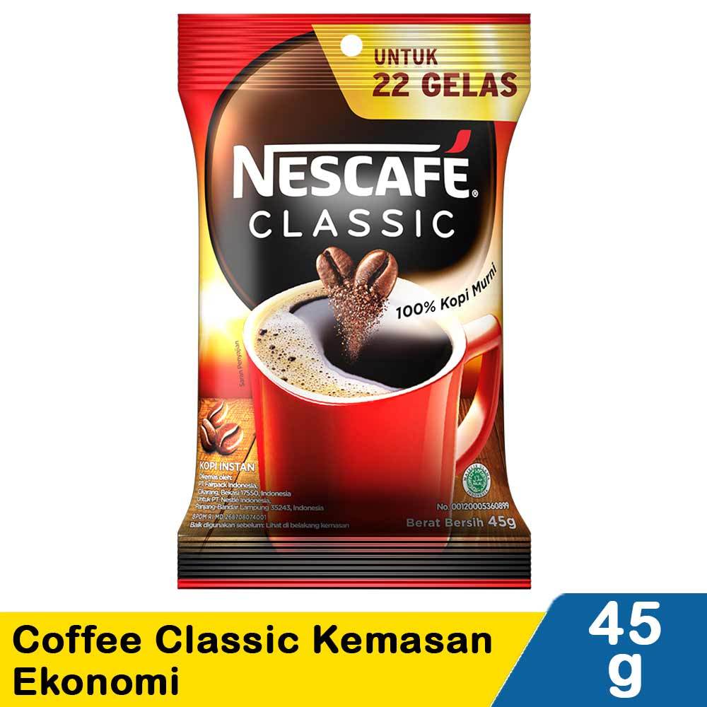 

NESCAFE Kopi Classic Bubuk Bag 45 g