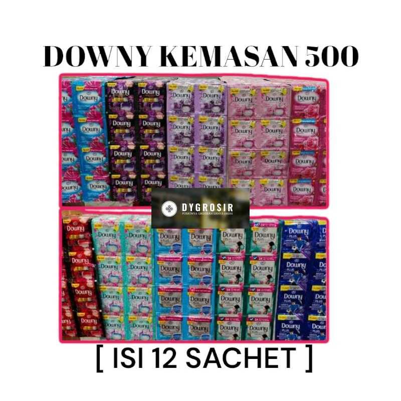 ISI 12 ~ DY ~ Downy 500 GOPE Pwangi & Pelembut Pakaian Wangi Parfum Mewah 10ml RENCENG