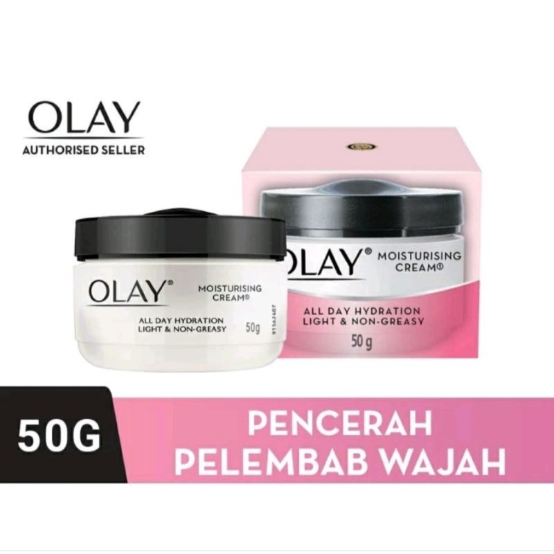 Olay Krim Pelembab Pencerah Wajah Natural White Moisturising Cream Brightening Skincare 50g
