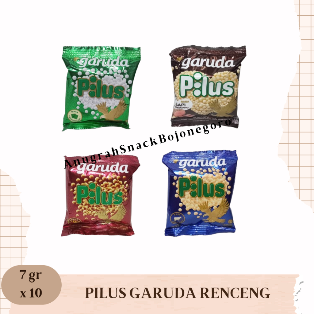 

Pilus Garuda Renceng 7gr x 10 (Sapi Panggang / Rumput Laut / Pedas / Abon Sapi)