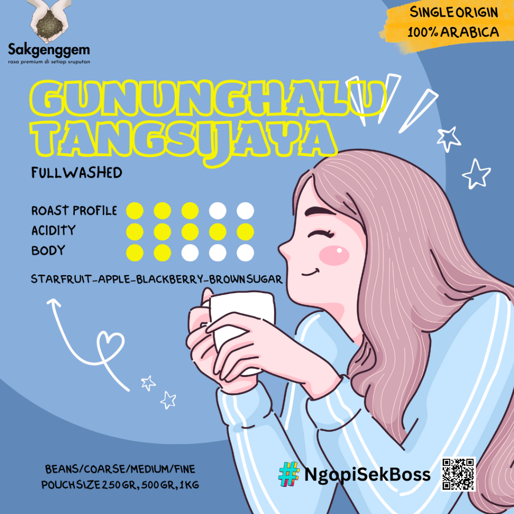 

Biji Kopi Bubuk Arabika Gununghalu Tangsijaya Fullwashed | Single Origin Coffee | Fresh Roasted