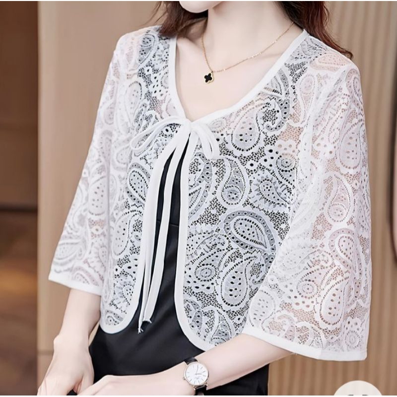 auter brokat Syahrini kekinian.auter kardigan cantik.