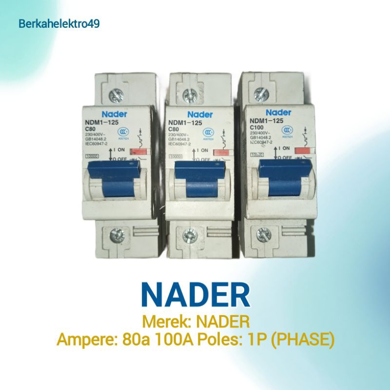 MCB NADER 8A 100A 1P