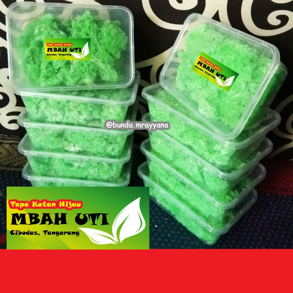 

[Link Khusus Luar Kota] TAPE KETAN HIJAU MBAH UTI 500gr (manis, asam, segar, dingin lebih nikmat)
