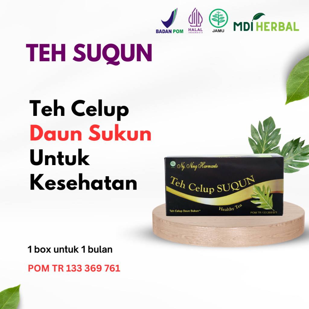 

Teh Celup Suqun BPOM HALAL Kesehatan Ginjal Tulang Persendian