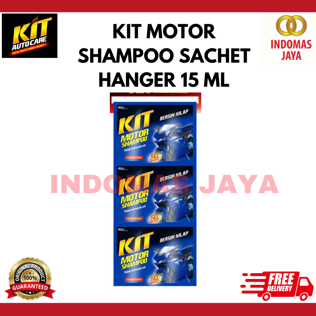 KIT SHAMPOO MOTOR SACHET 15 ML