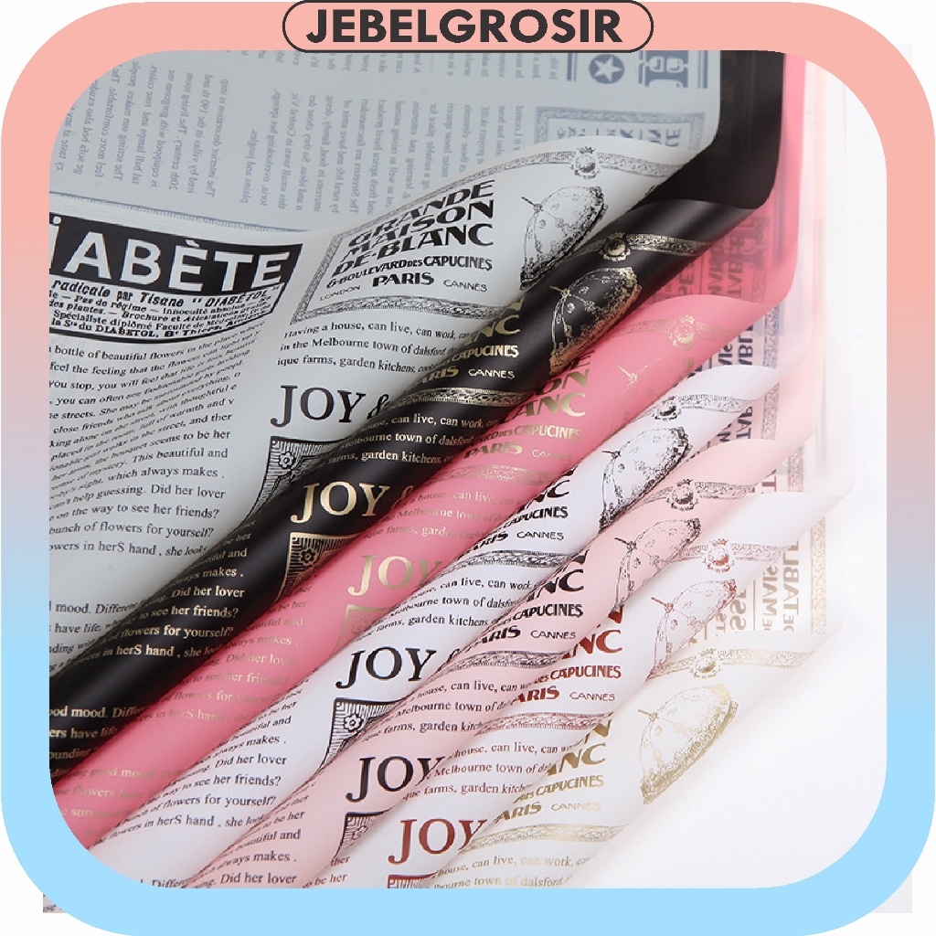 

Kertas Cellophane Buket Bunga Newspaper Koran Flower Wrapping Paper KB6041