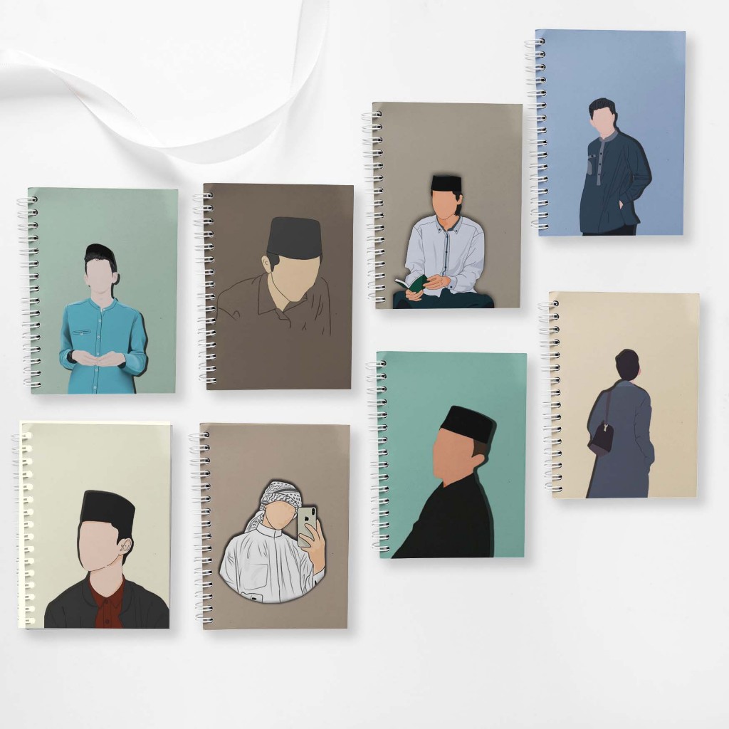 

Note Book Spiral Large (10 cm X 14 cm) ISLAMIC BOY EDITION / Notebook A6 Custom / Seminar Kit Surabaya