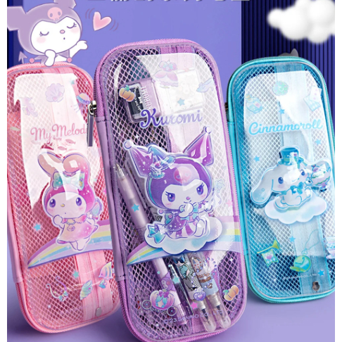 

MOMMERESELLER - Pencil case Kuromi / Kotak pensil karakter / Kotak pensil kuromi