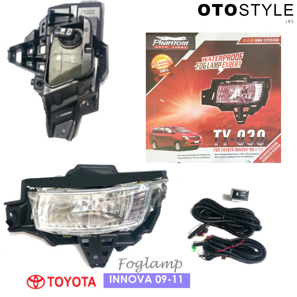 Foglamp Toyota INNOVA 2009 - 2011 Set Lengkap lampu senja mobil
