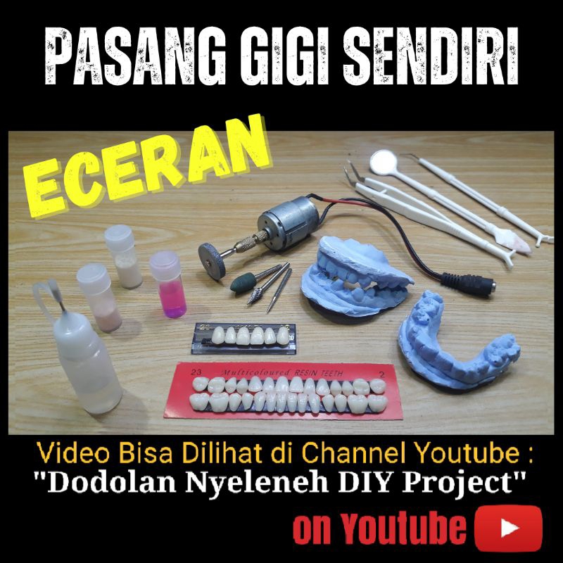 Bahan Eceran Pembuat Gigi Palsu Akrilik Sendiri